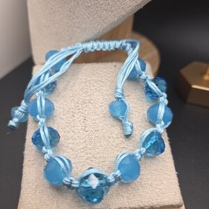 Elegant Blue Beaded Bracelet (1809)